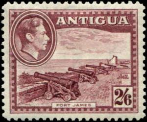 Antigua SC# 92a SG# 106a Fort James 2sh6d Brown Purple  MH