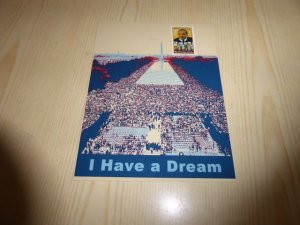 New Martin Luther King Jr. Pop Art Photograph size about 5 x 7 with USA Stamp