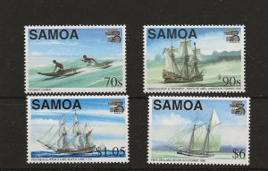 Samoa 1999 Maritime Heritage set of 4 sg.1038-41  MNH