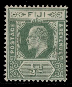 FIJI EDVII SG118, ½d green, M MINT. Cat £12.