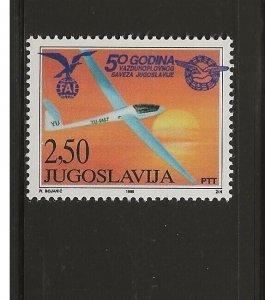 YUGOSLAVIA Sc 2404 NH issue of 1998 - AVIATION