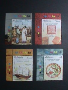 ​MALAYSIA-2005 SC# 1036-9 RELATIONSHIP WITH CHINA 600TH ANNIVERSARY-MNH- VF