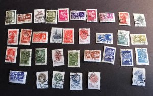 Soviet Union CCCP Stamp Lot Used (34) Nice Variety 1960s-1980s