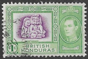 British Honduras # 115  George VI - Mayan Art   (1)  VF Used