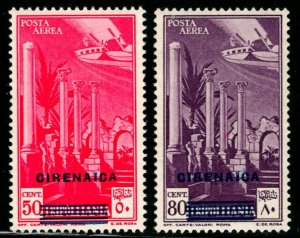 ES-1219 CYRENAICA 1932 AIRMAIL - STAMPS TRIPOLITANIA OVERPRINTED SCOTT C4-5 $14