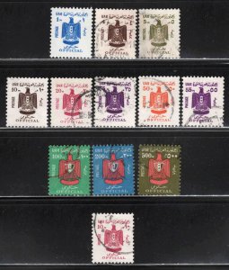 Egypt  # O80-90, O91 ~ Cplt Set of 11 + 1 ~ Used, MX  (1m Unused)