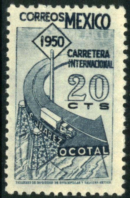 MEXICO 869, 20¢ Completion of Panamerican Hwy. Unused. H, OG. VF.