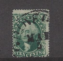 United States, 32, 10c Washington Green Type II Sgl,**Used**