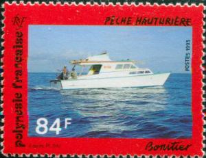 French Polynesia 1993 Sc#613,SG673 84f Fishing Launch MNH