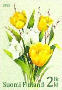 261195 MNH FINLANDIA 2011 BOUQUET DE TULIPANES