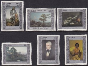 Sc# 2919 / 2924 Cuba 1982 Paintings full set MNH CV: $3.60
