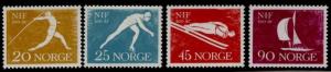 Norway 389-92 MNH Sports, Javelin, Skating, Yacht