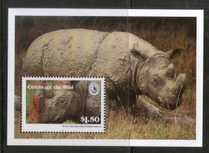 Antigua 1994 Rhinoceros Wildlife Animals Sc 1778 M/s MNH # 5618