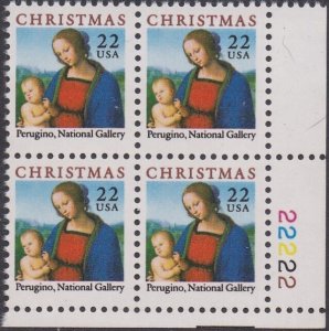 2244 Christmas Plate Block MNH