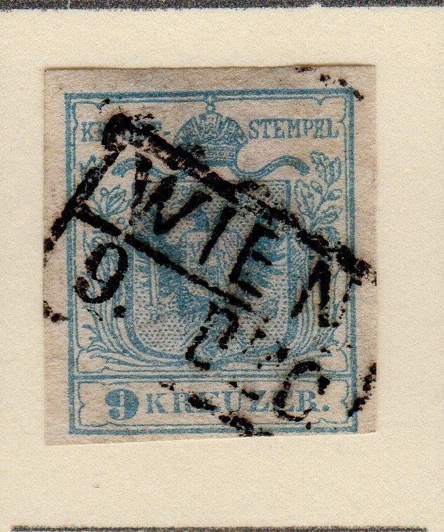 Austria, Scott 5a (Type I), Used, 1850, Coat of Arms -Vienna (Wien) cancel