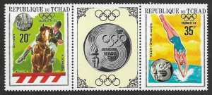 SD)1972 CHAD SPORTS SERIES, OLYMPIC GAMES MUNICH, GERMAN R. F. WINNERS, STRIP