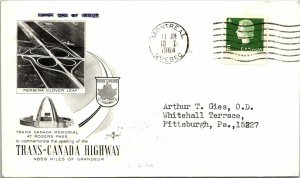 1964 Canada FDC - Trans-Canada Highway - Montreal - F15974