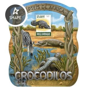 2015 MOZAMBIQUE MNH. CROCODILES |   Y&T # 956  |  Michel Code: 7883 / Bl.1016