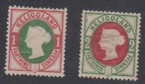 Heligoland - 1875 - SC 14-15 - MH - Hamburg Reprint