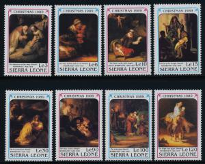 Sierra Leone 1157-66 MNH Christmas, Art, Paintings, Rembrandt