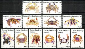 Cocos Islands Stamp 249-260  - Crustaceans