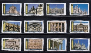 France 2019 Sc#6576-6587 Masterpieces of French Architecture Used