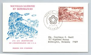 New Caledonia 1976 FDC - United States Bicentennial - F13065