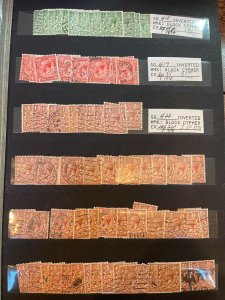 Great Britain Watermark Varieties KGV-QEII Collection Lot - SG CV £1,200+