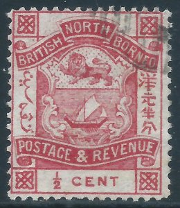 North Borneo, Sc #35, 1/2c Used