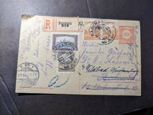 1921 Registered Hungary Postcard Cover Nagymaros to Berlin SW48 Germany