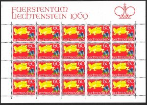 LIECHTENSTEIN (80) All different Sheets of stamps ALL Mint Never Hinged