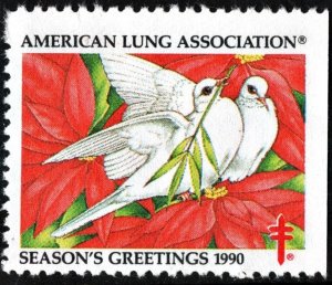 WX303* American Lung Association Christmas Seal Single (1990) MNH