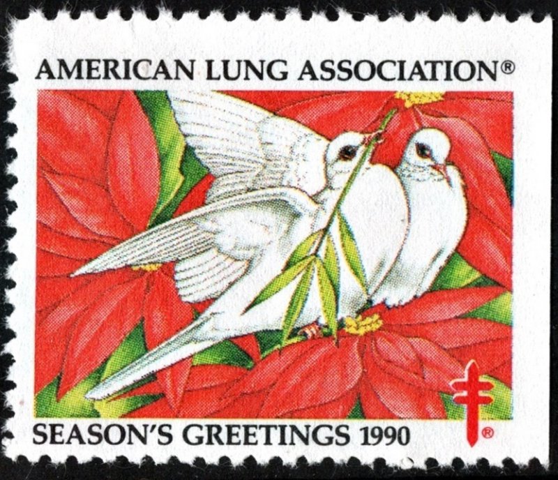 WX303* American Lung Association Christmas Seal Single (1990) MNH