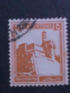 ​PALESTINE-1927- SC#67 CITADEL AT JURUSALEM-USED VF 96 YEARS OLD-FANCY CANCEL