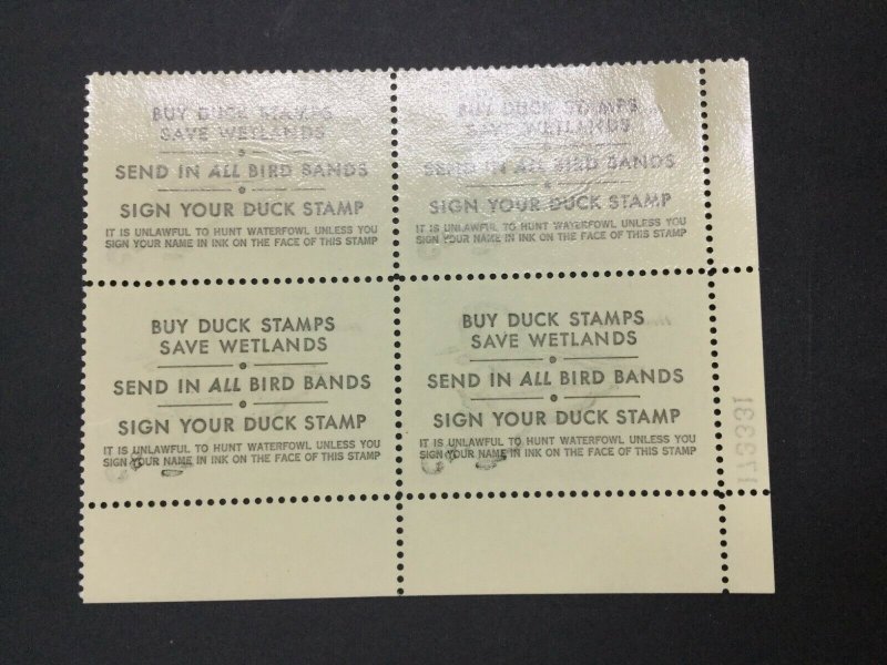 MOMEN: US STAMPS DUCK #45 PLATE BLOCK MINT OG NH LOT #54083