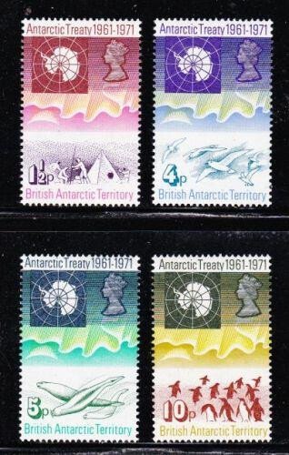 Album Treasures Br Antarctic Territory Scott # 39-42  Antarctic Treaty  MNH