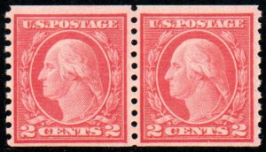 US #492 SCV $45 VF OG NH, Pair, post office fresh!