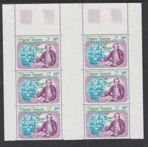 FRENCH POLYNESIA  ^^^^1978  better MNH GUTTER BLOCK of 6( J.COOK)$@ ta455poly