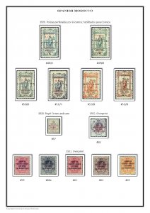 SPANISH MAROCCO 1903 - 1957  PDF (DIGITAL) STAMP  ALBUM PAGES  