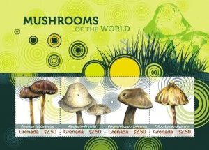 Grenada - 2008 - Mushrooms - Sheet Of 4 - MNH