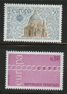FRANCE Scott 1303-4 MNH** Europa 1971 stamp set