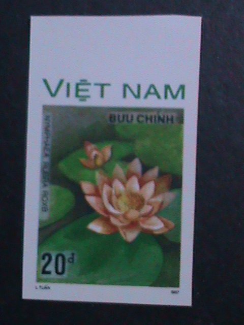 ​VIETNAM-1988 SC #1849-55 LOVELY WATER LILY-LOTUS COMPLETE SET IMPERF MNH VF