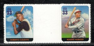 UNITED STATES SC# 3408 VERT. GUTTER PAIR VF/NH