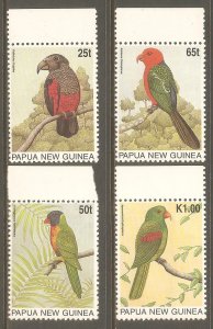 PAPUA NEW GUINEA Sc# 889 - 892 MNH FVF Set of 4 1996 Parrots Birds