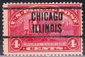 Precancel - Chicago, IL PSS LT6-E - Parcel Post Town and Type Issue