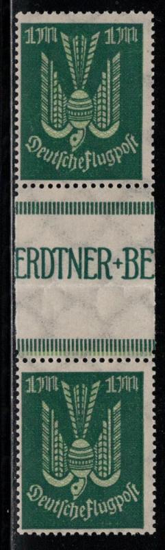 Germany Scott # C8, gutter pair, mint nh, se-tenant, Mi# 215ZS