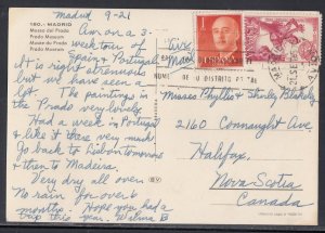 Spain - Nov 1965 Post Card to Canada