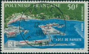 French Polynesia 1966 Sc#C43,SG55 50f Papeete Port FU