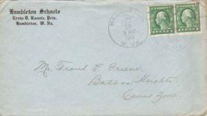 United States West Virginia Hambleton 1915 4b-bar  1c Washington Franklin (2)...