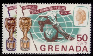 GRENADA QEII SG246-247, 1966 world cup set, NH MINT.